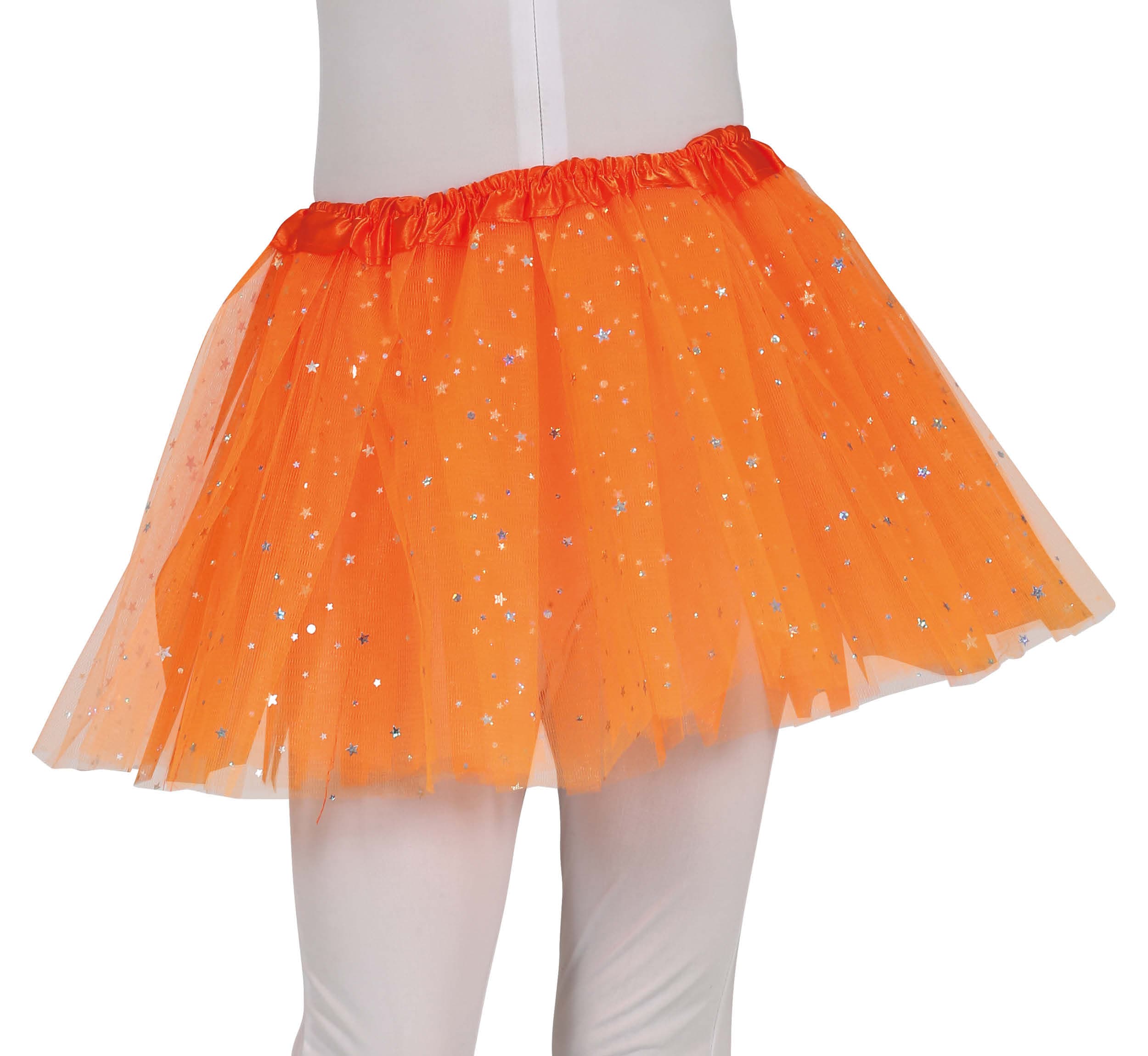 Orange tutu med stjerner 30 cm