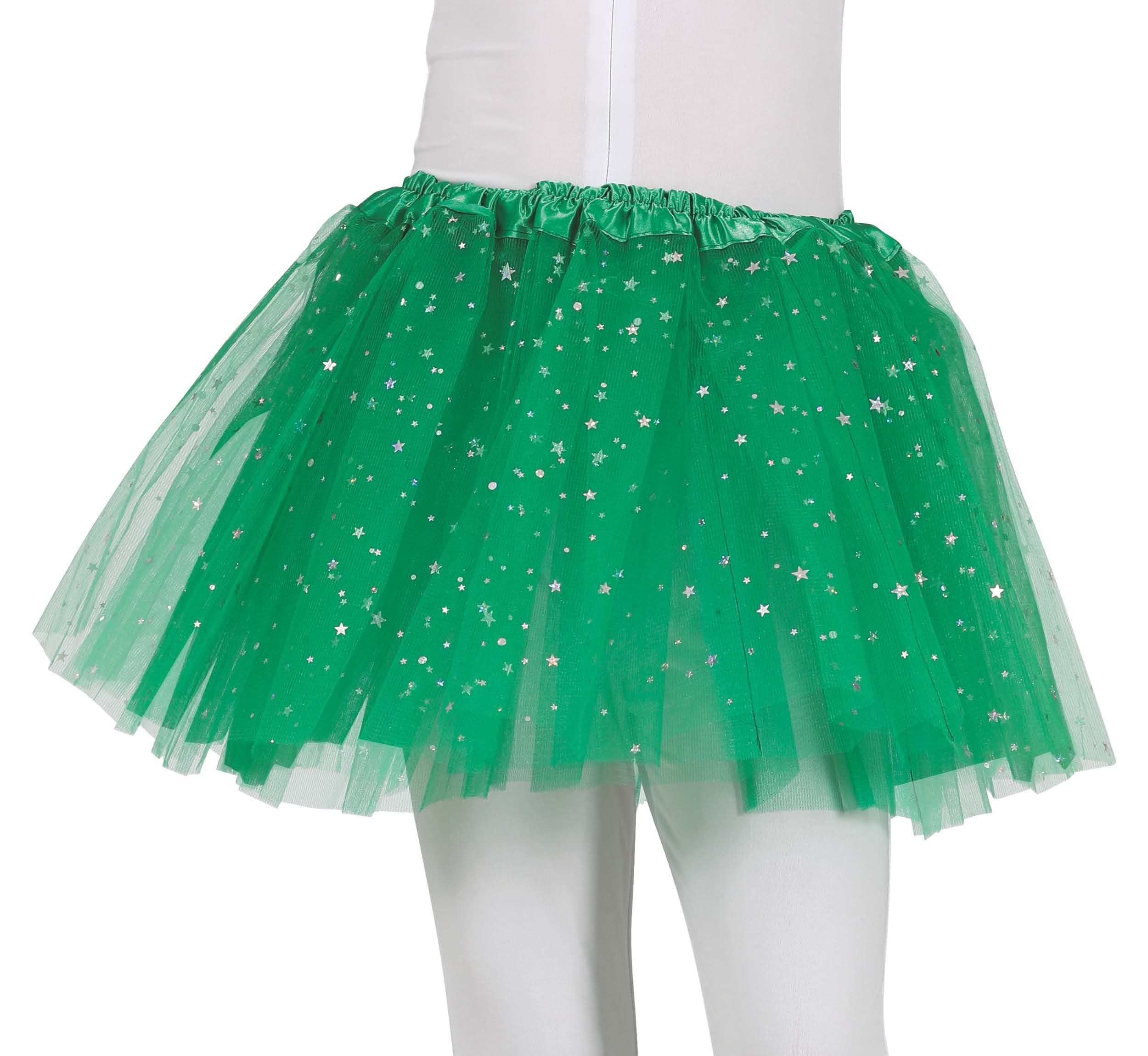 Grøn tutu med stjerner 30 cm