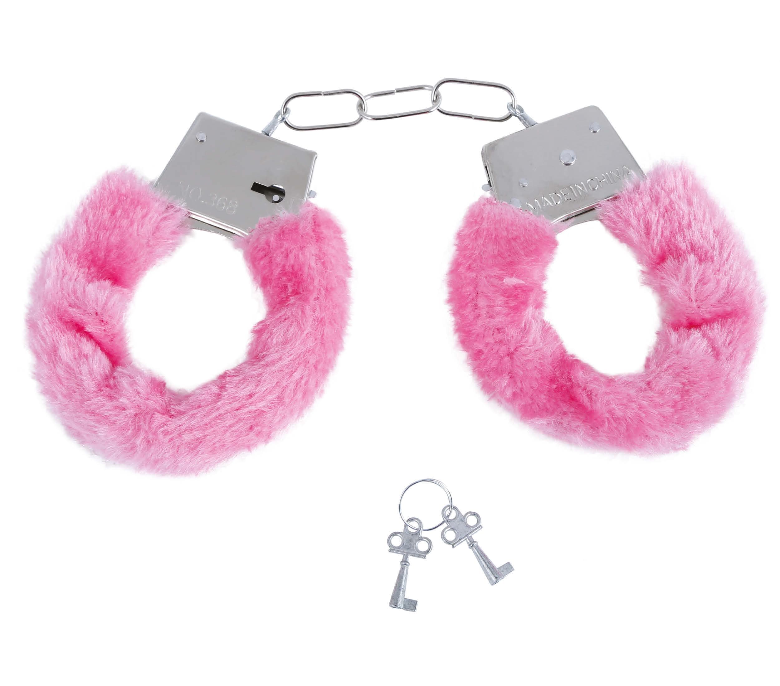 Håndjern med pink fløjl