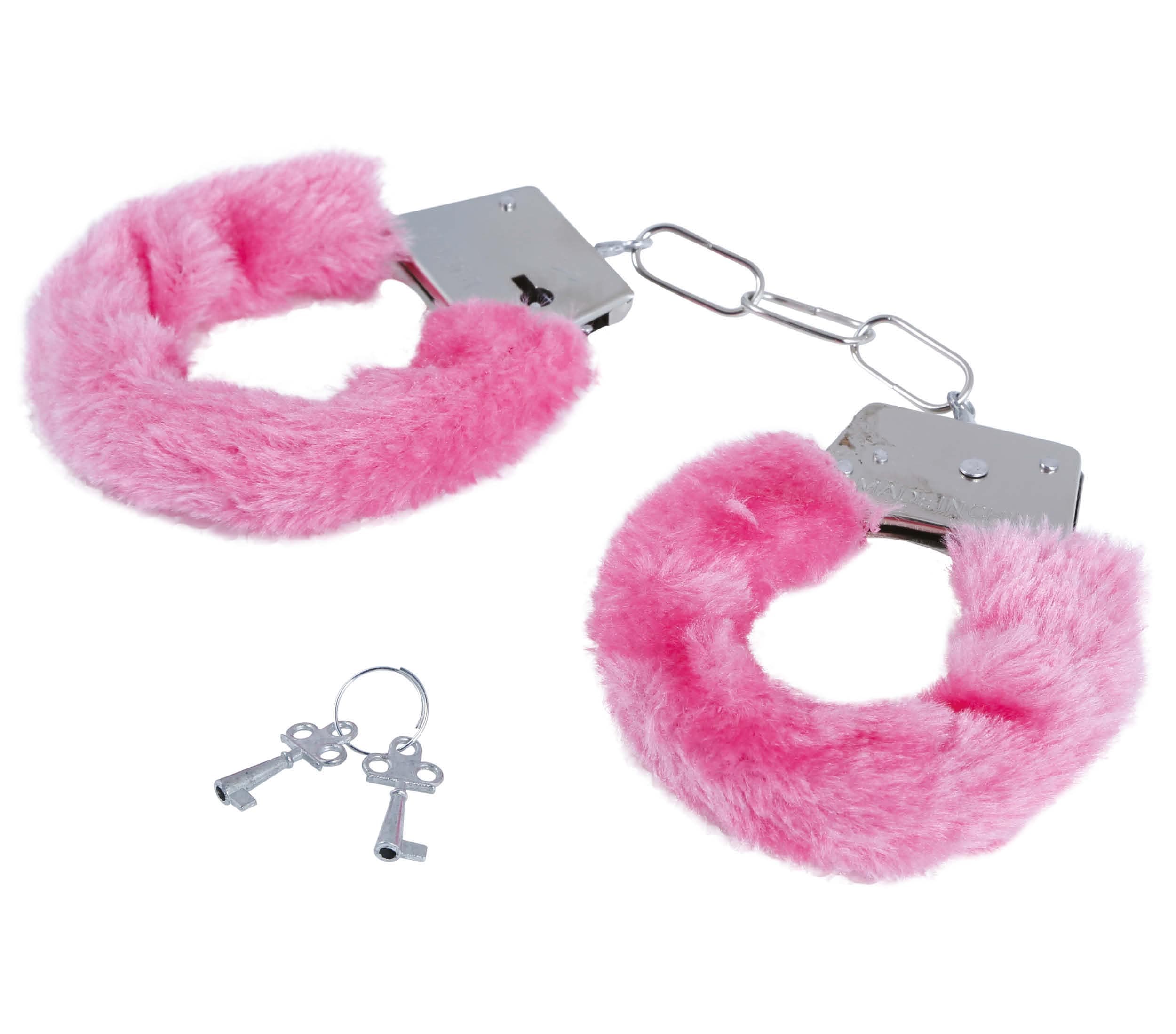 Håndjern med pink fløjl