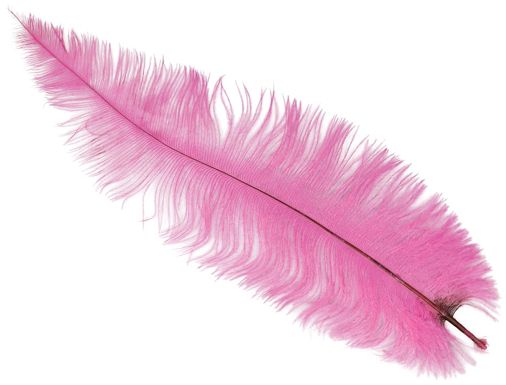 Pose med 12 strudsefjer, 35-45 cm, pink