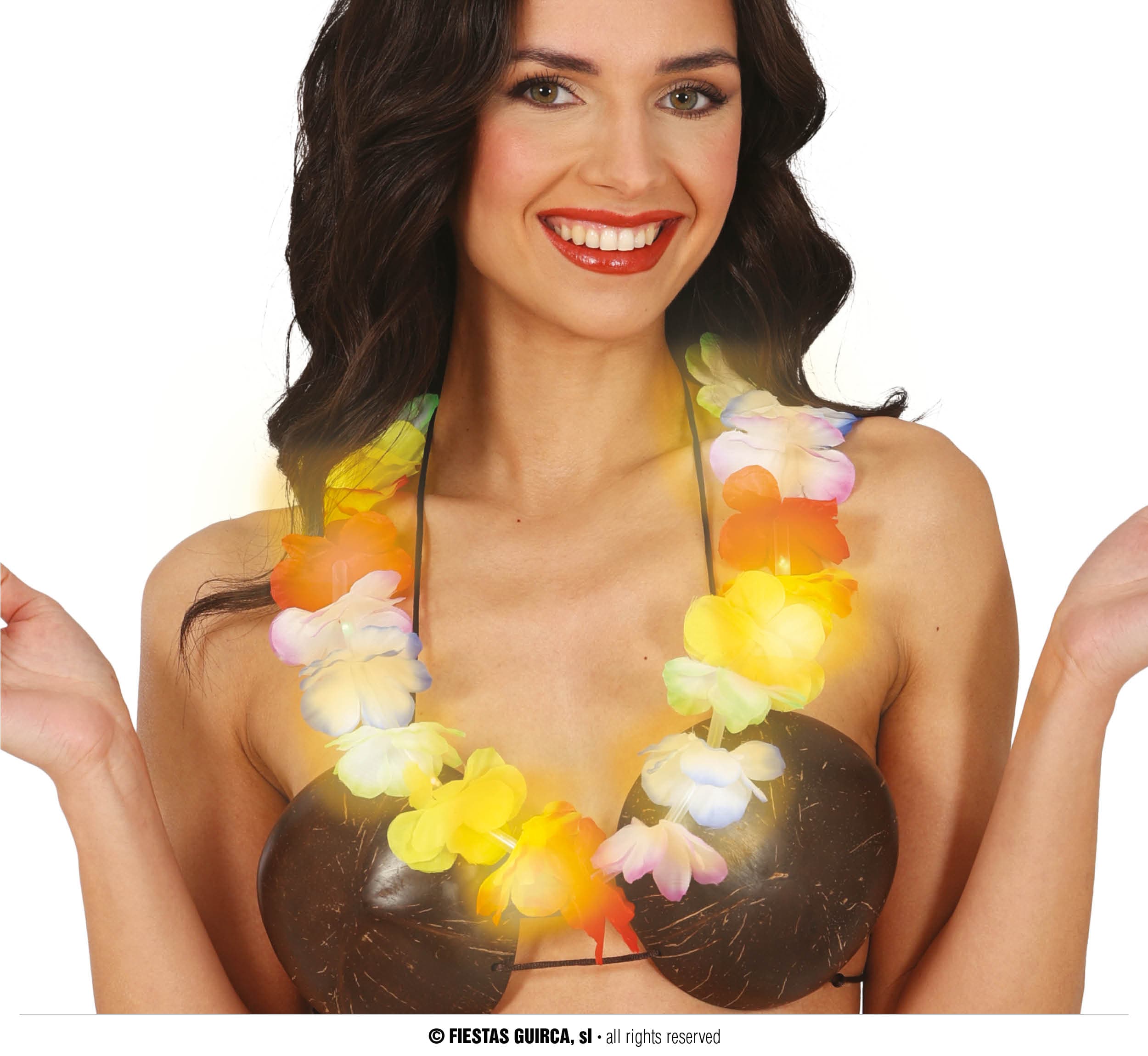 Hawaii-halskæde med lys