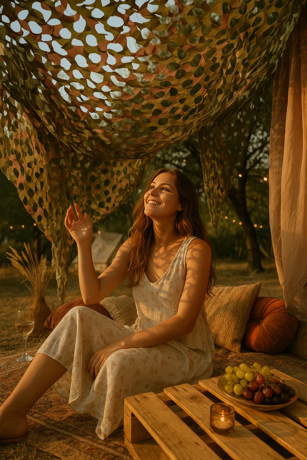 Camouflagestof, 180 × 70 cm