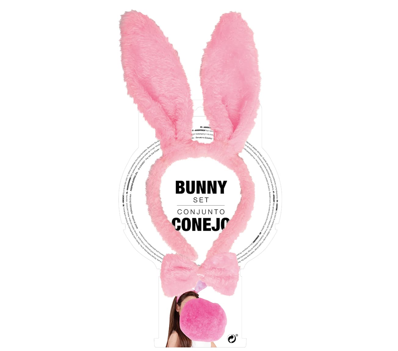 Lyserødt bunnygirl-sæt