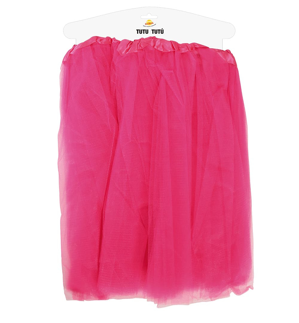 Neonfuchsia tutu til damer, 40 cm