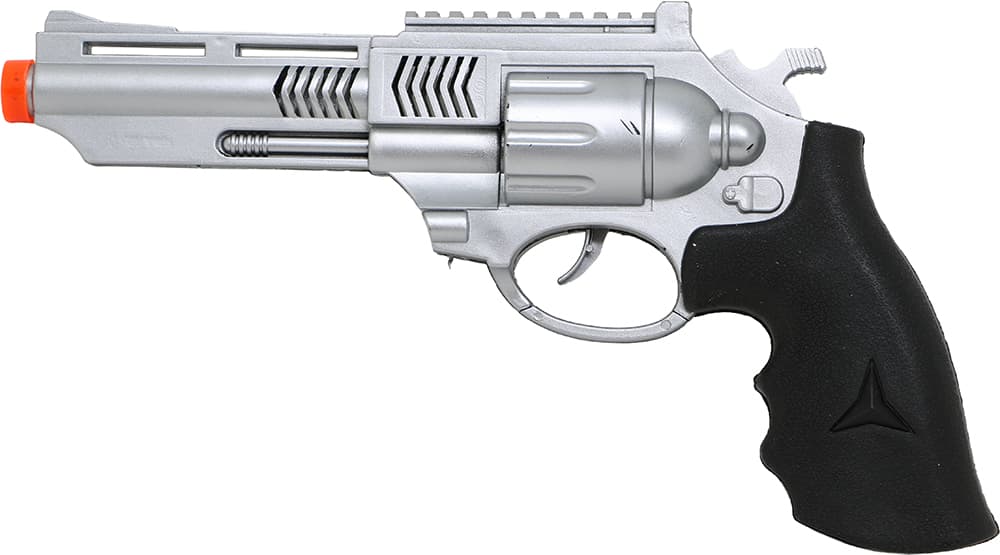 F.B.I.-pistol, sølv, 28 cm