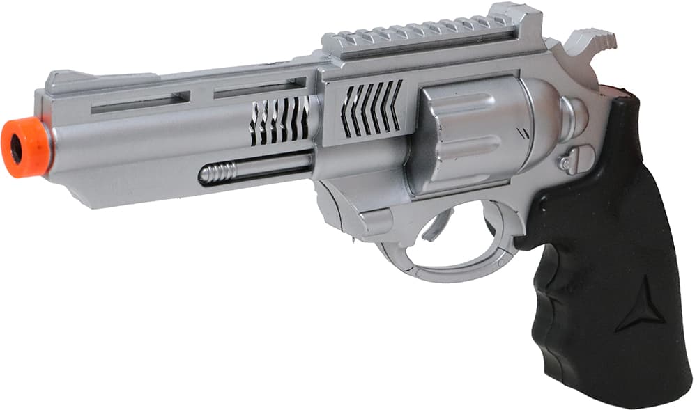 F.B.I.-pistol, sølv, 28 cm