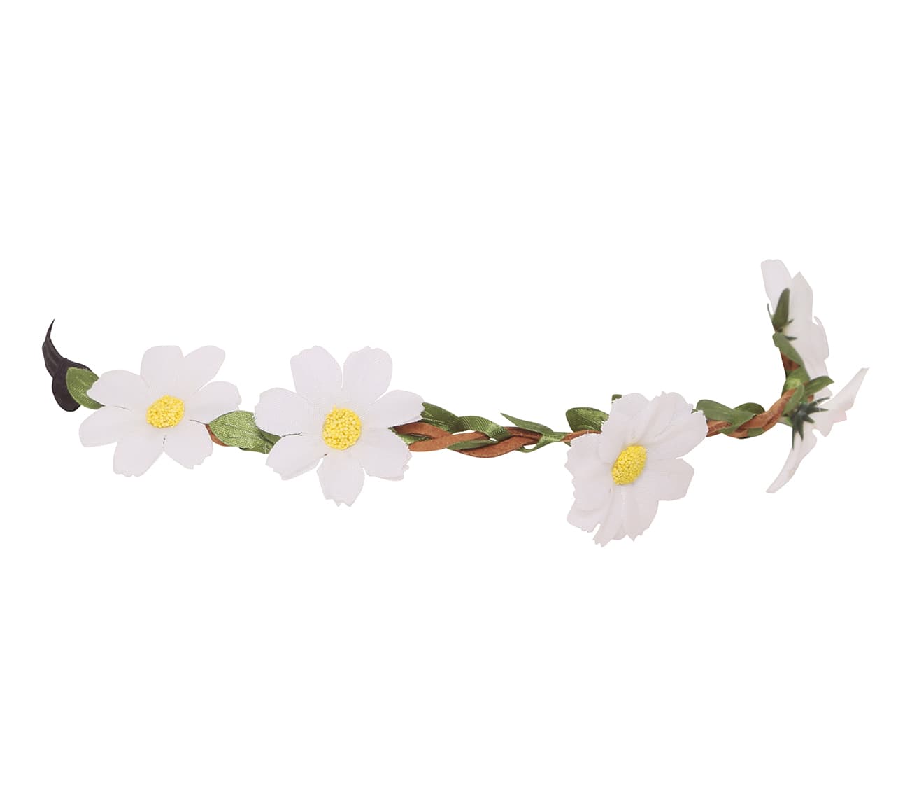 Hvid blomstertiara, ca. 14,6 cm