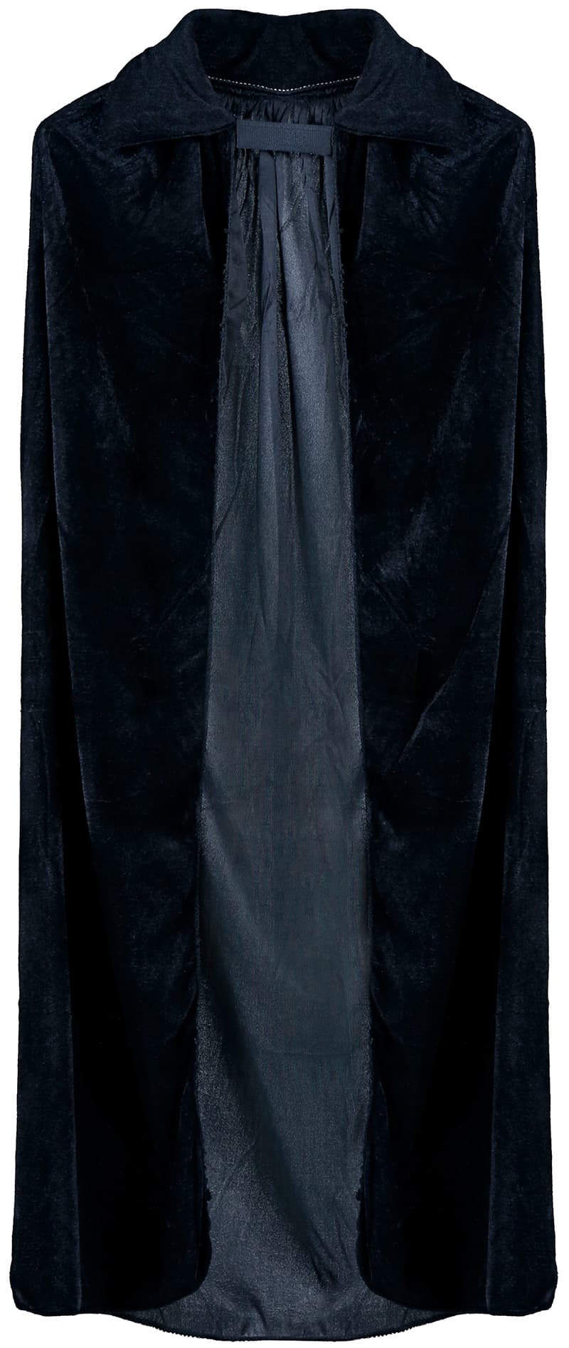 Sort fløjlskappe, 100 cm