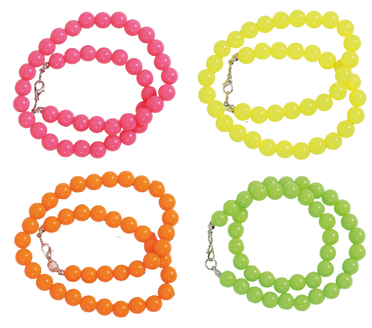 Neonhalskæder i assorterede farver, 90 cm