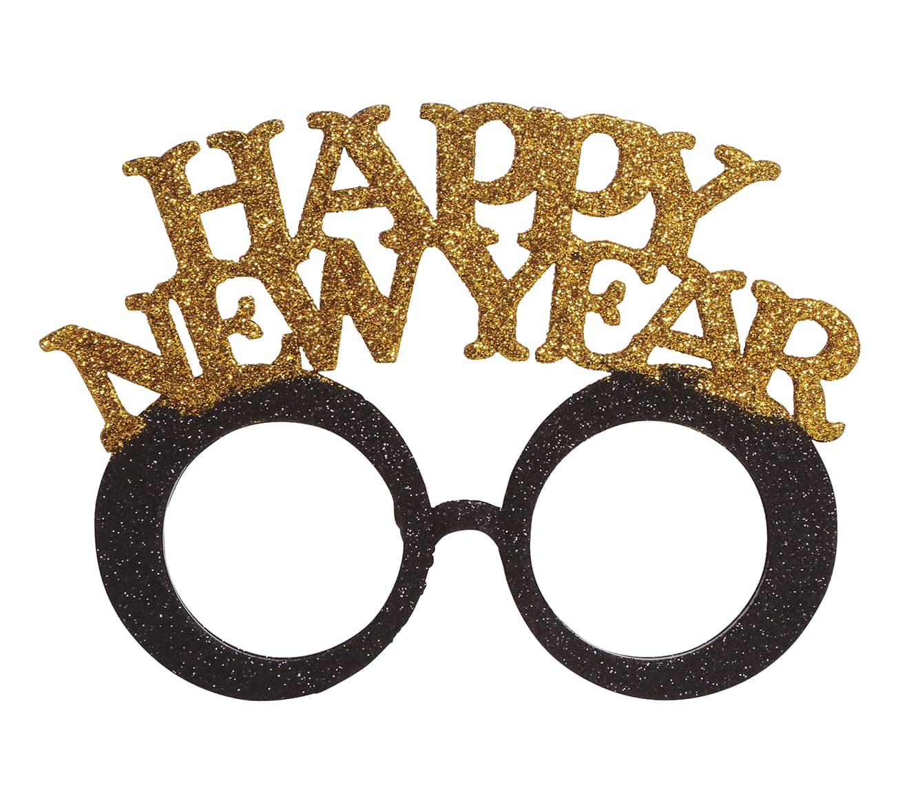 Briller "Happy New Year", sølv og guld