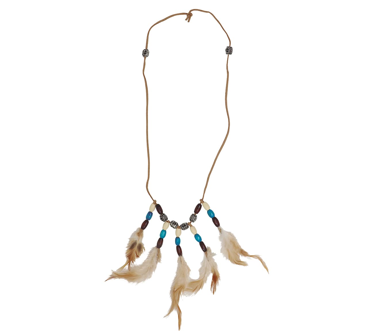 Indianer-choker med fjer