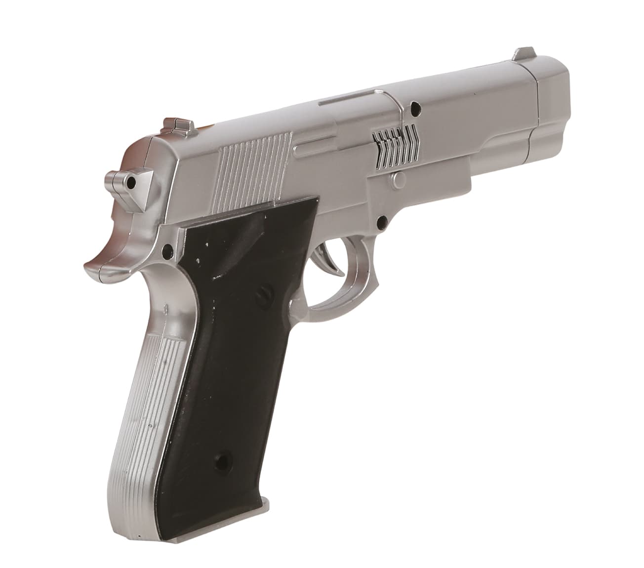 Sølvfarvet pistol 24 cm