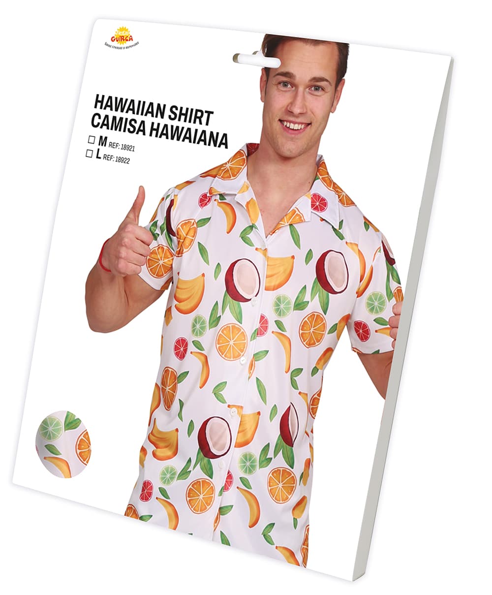 Hawaiiskjorte med frugter til herrer