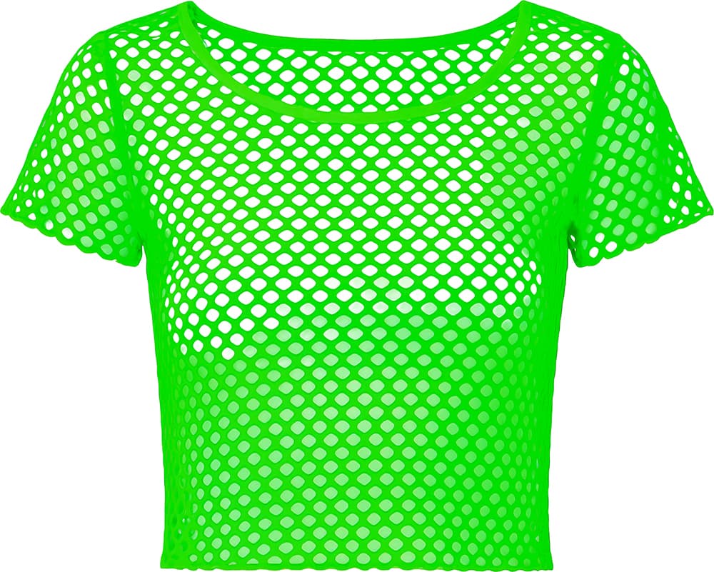 Neongrøn net-T-shirt