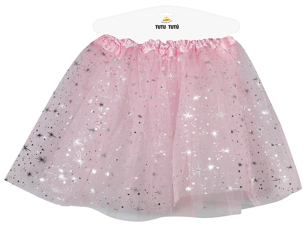 Lyserød tutu med hjerter 30 cm, til børn