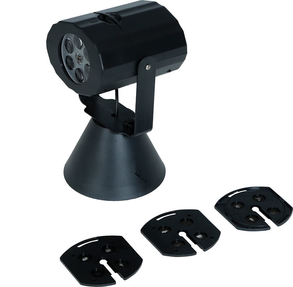 LED-projektor 20 cm med fod (batteridrevet)