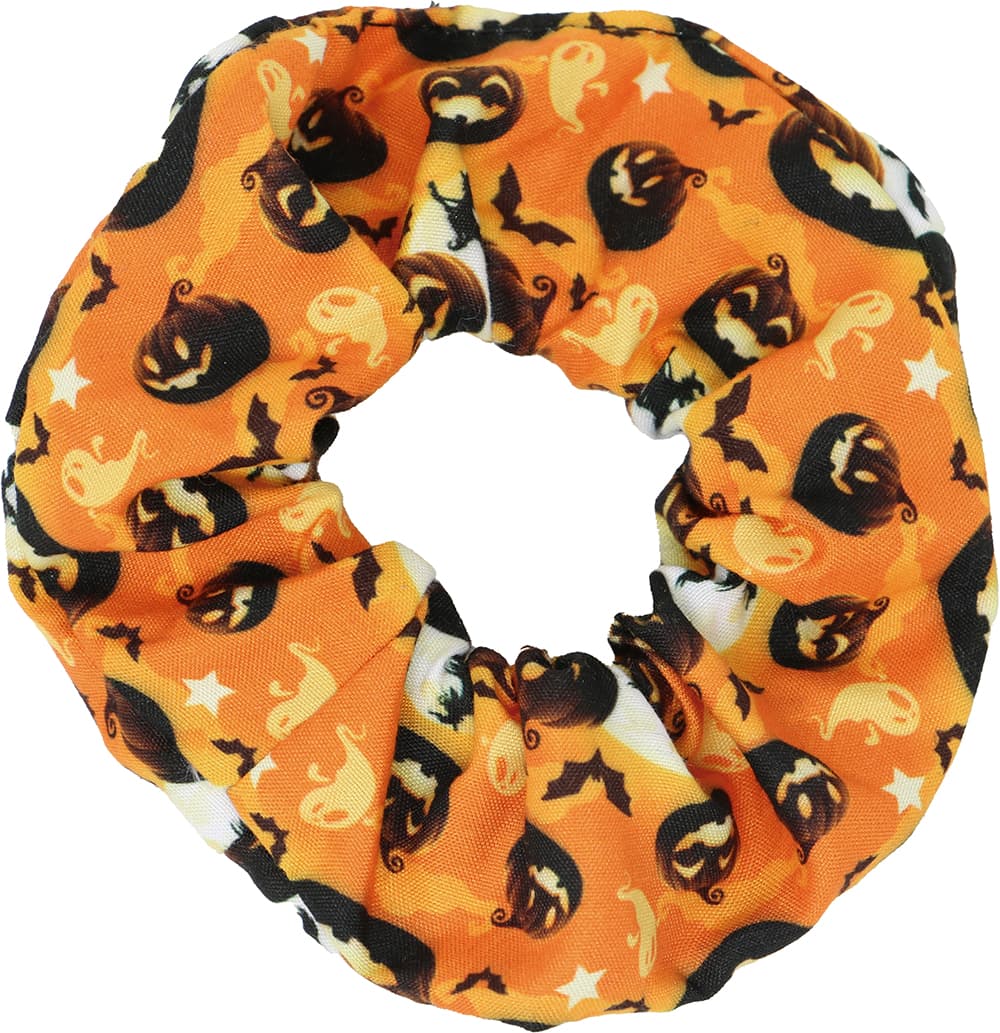 Orange scrunchie med græskar