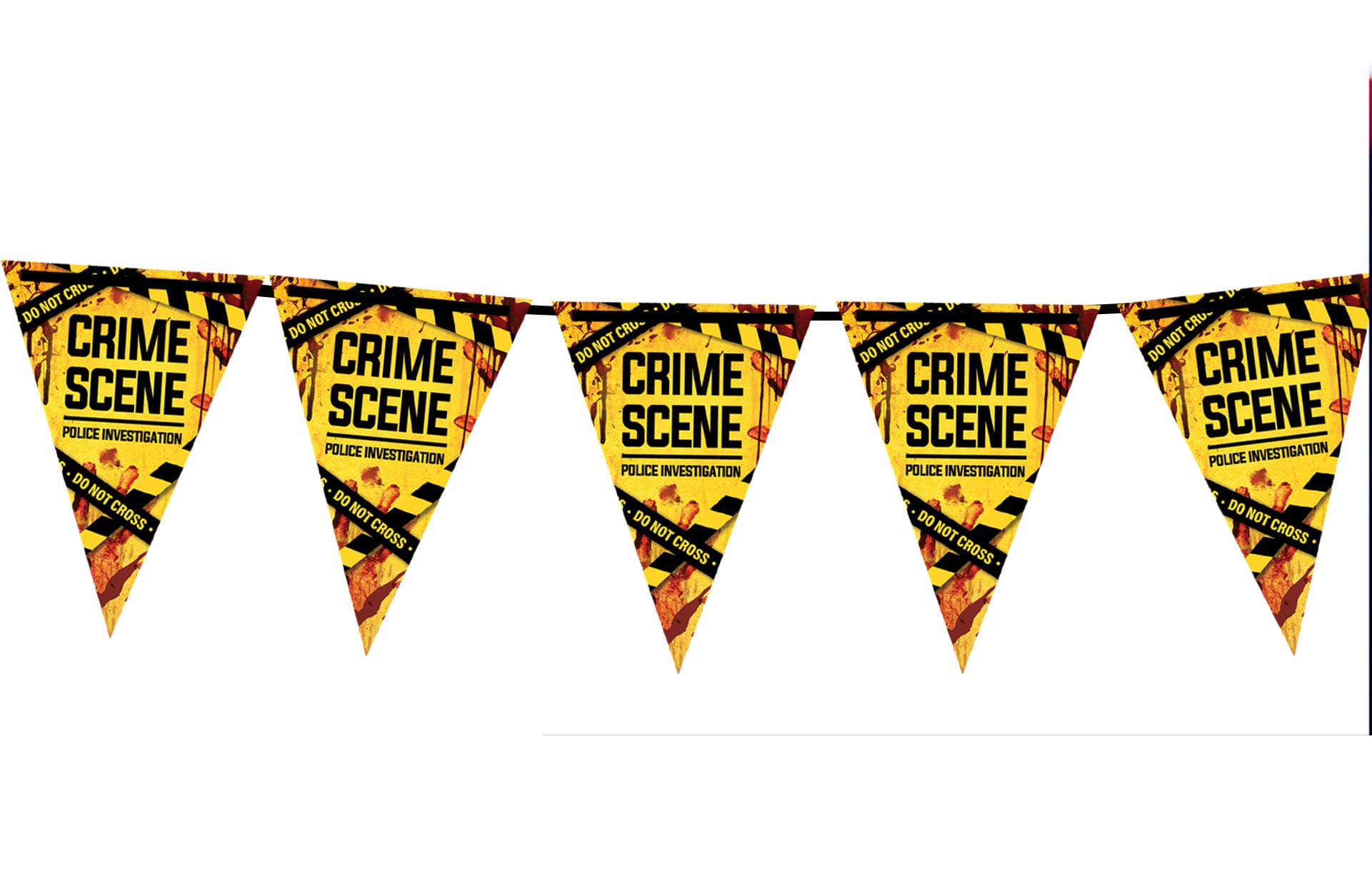 Vimpelguirlande "Crime Scene", papir, 300 × 19 × 27 cm