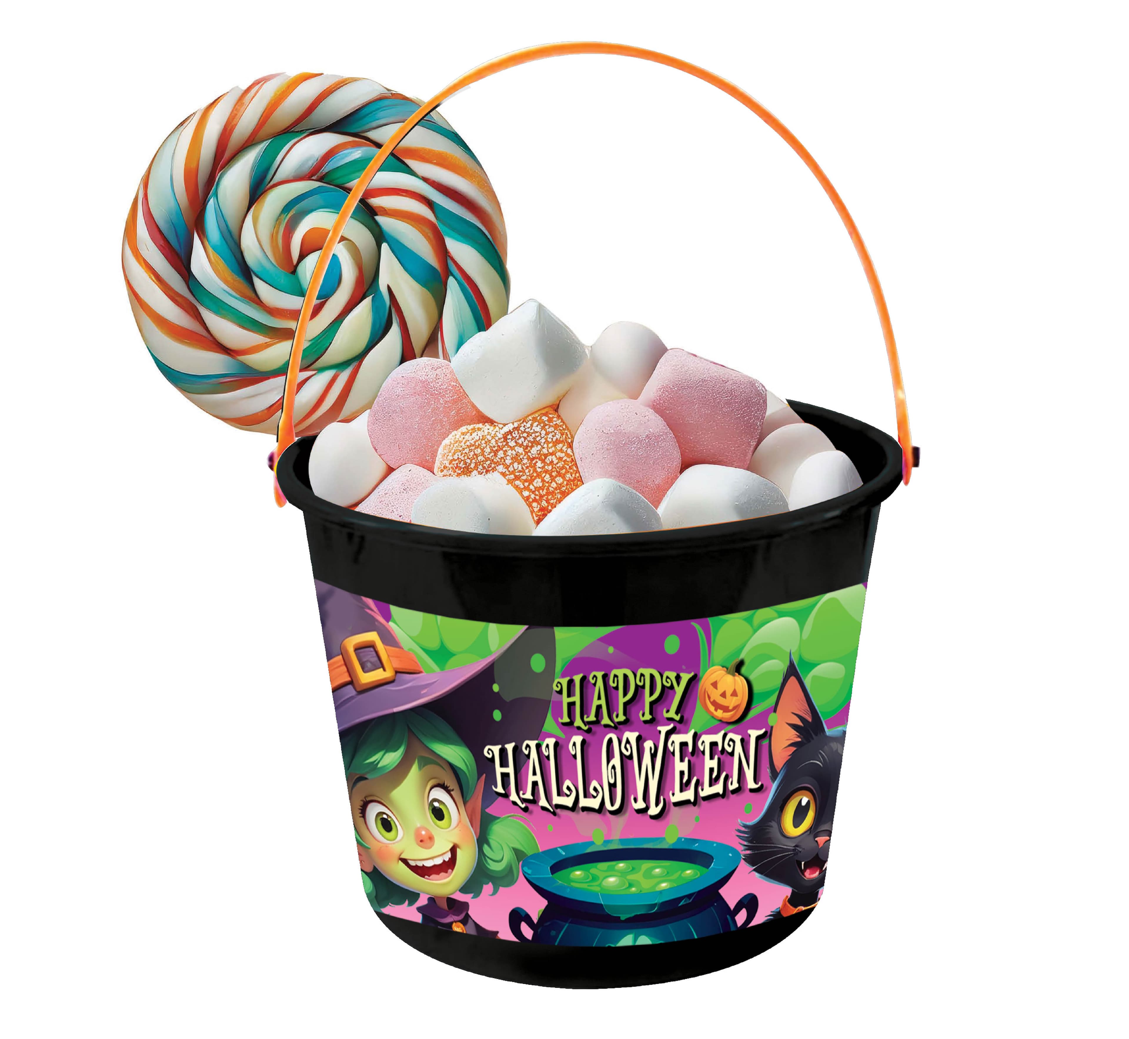 Kurv med hekse "Happy Halloween", 18 × 16 cm