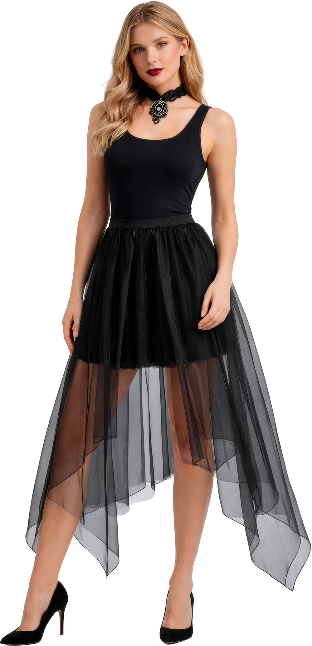 Lang sort tutu