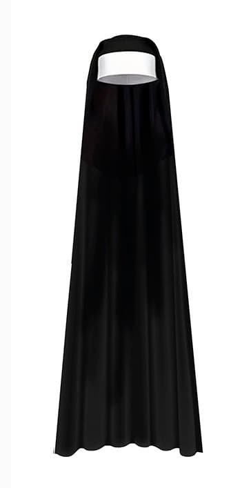 Langt nonneslør, 140 cm