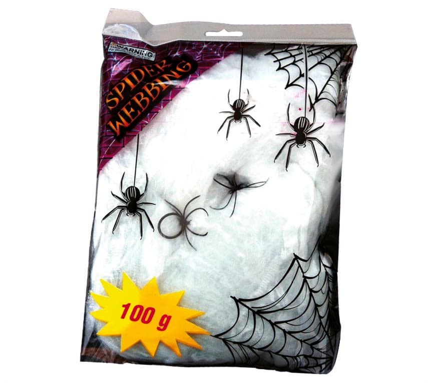 Spindelvæv i pose, 100 g, hvidt
