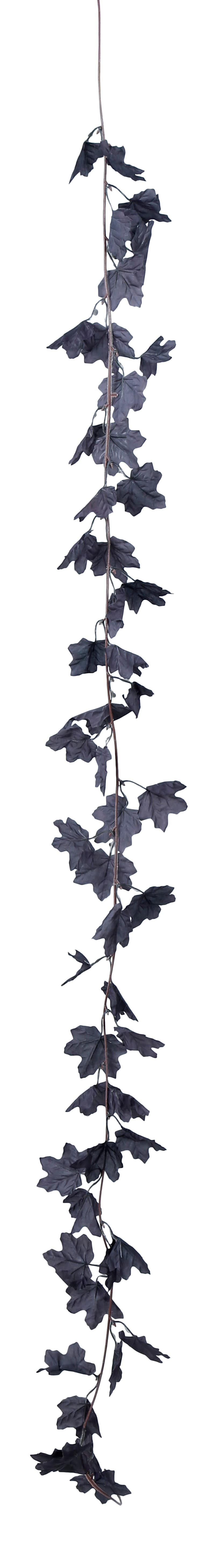 Guirlande med sorte blade, 180 cm