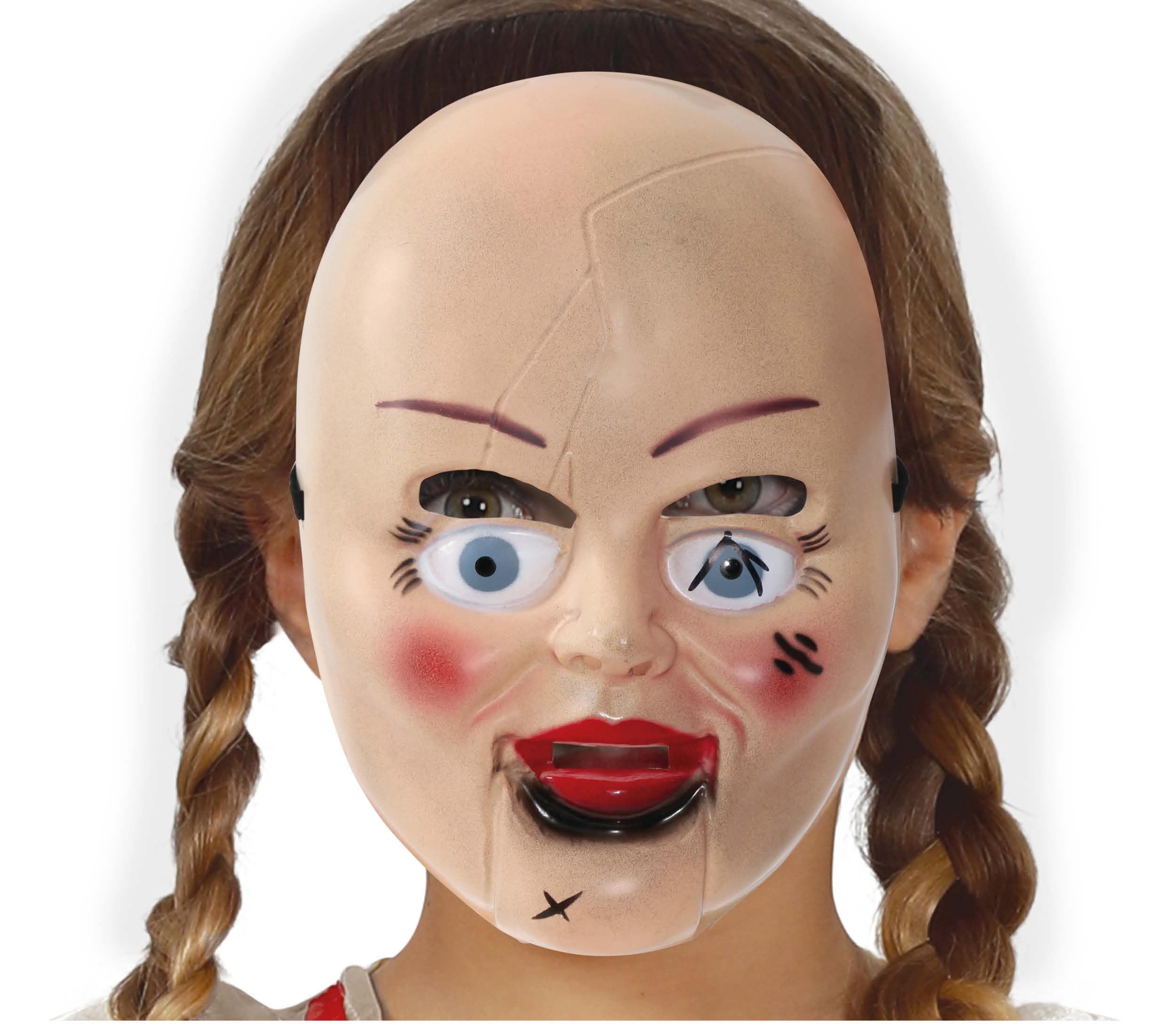 Skrækdukkemaske, PVC, til børn