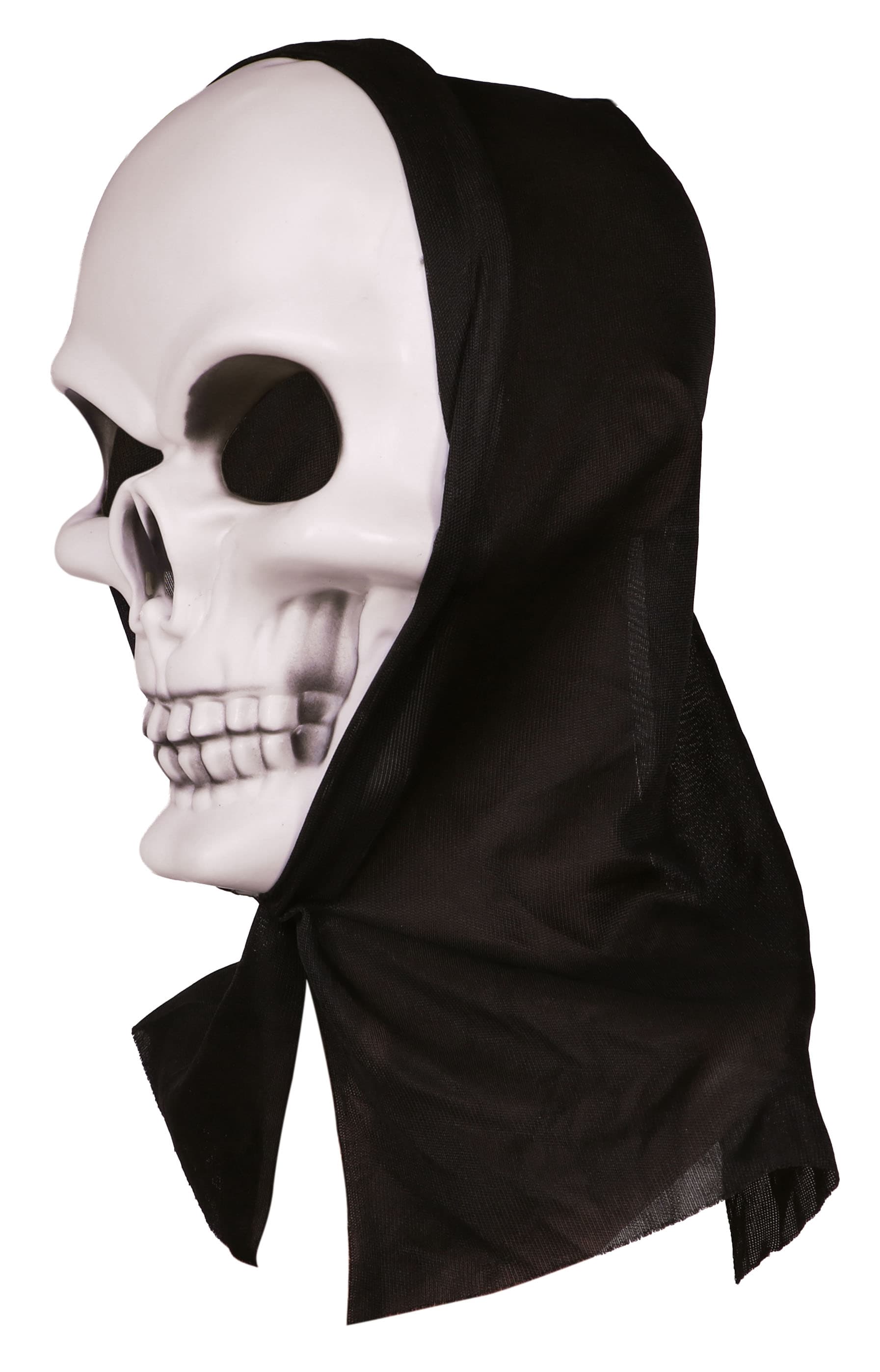 Dødningehovedmaske med hætte, PVC