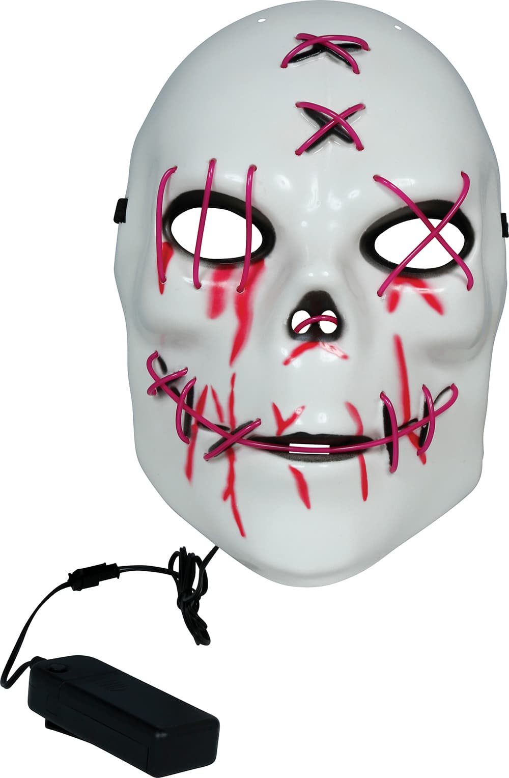 Uhyggelig maske med lys, PVC