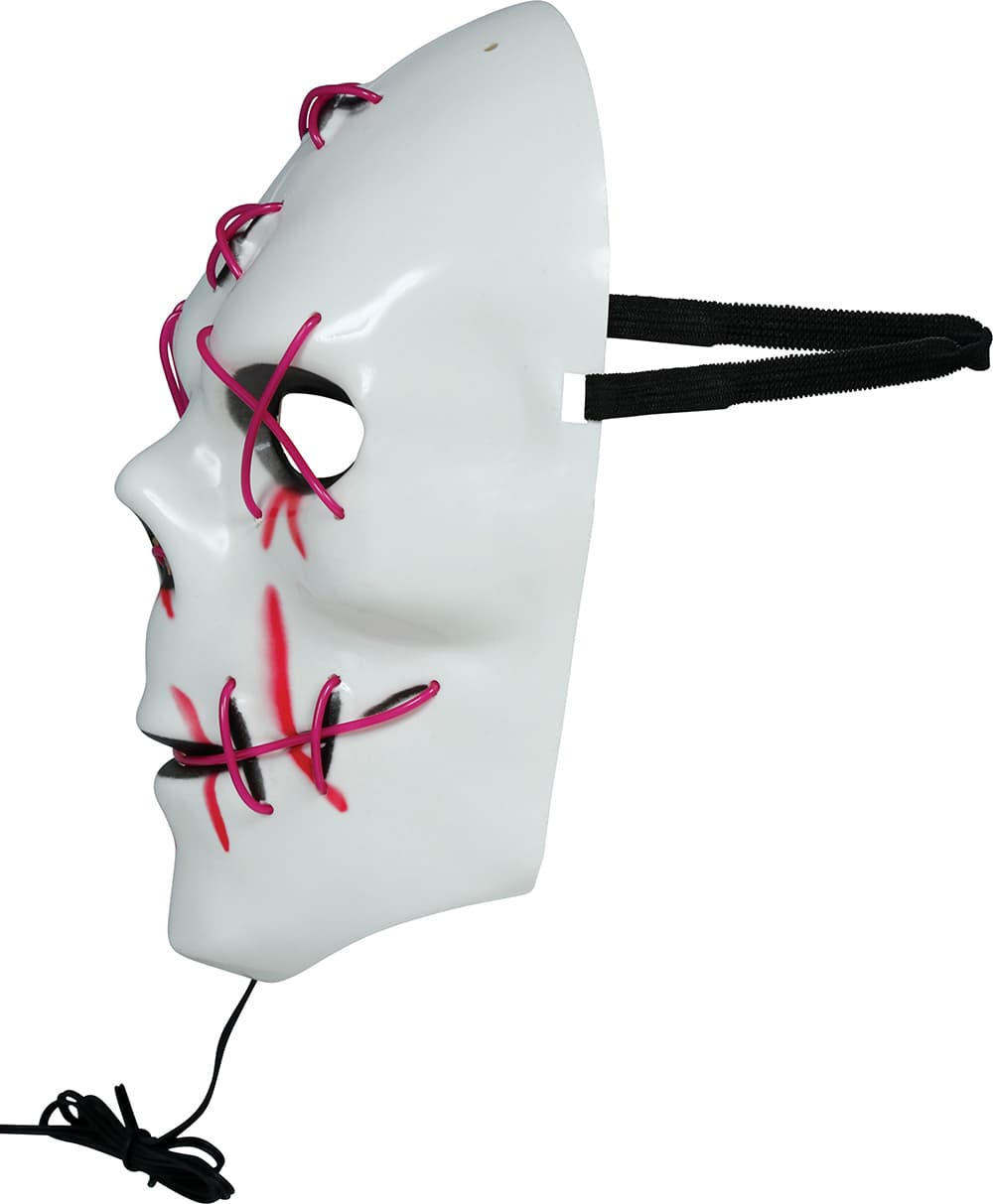 Uhyggelig maske med lys, PVC