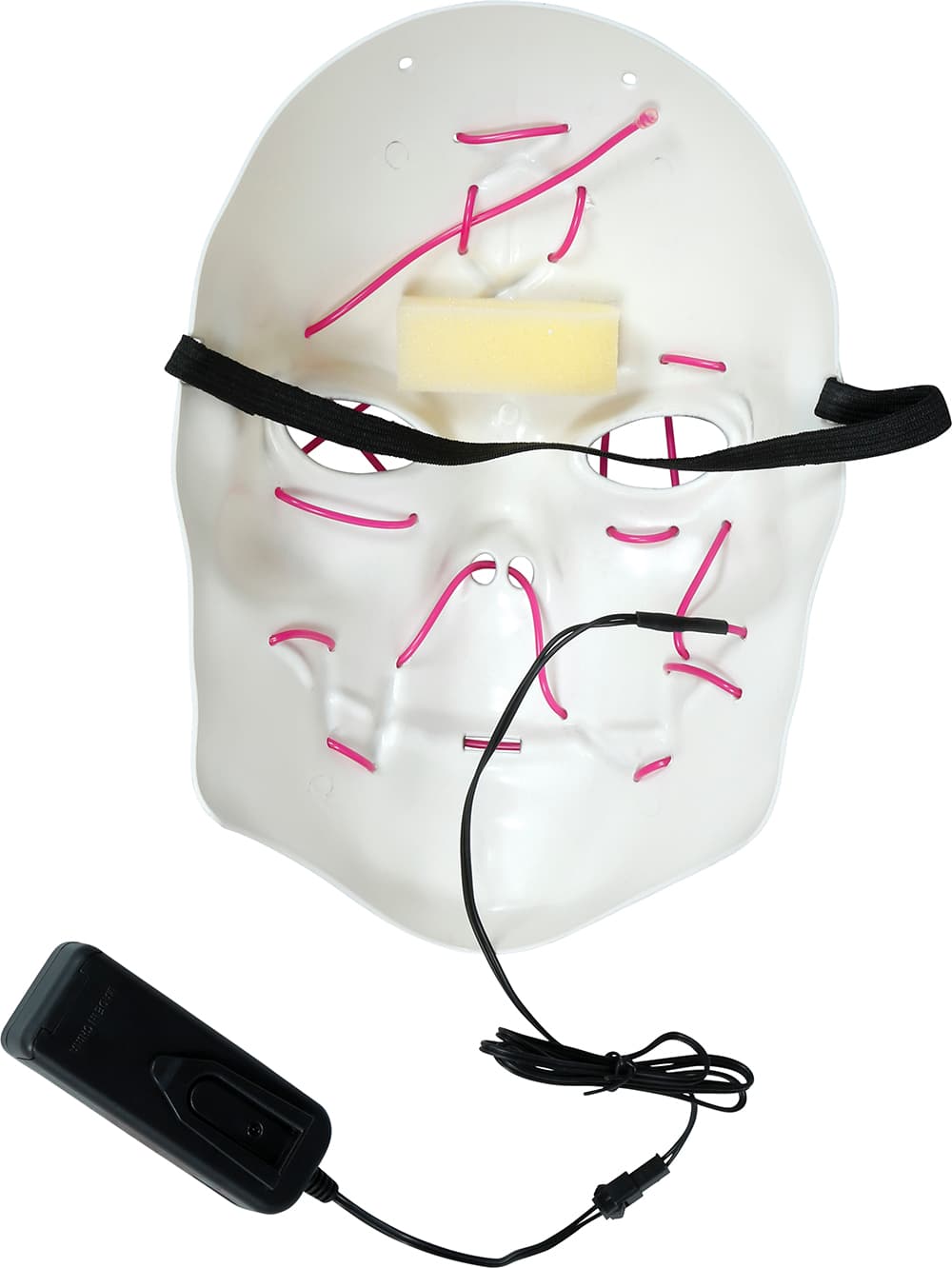 Uhyggelig maske med lys, PVC