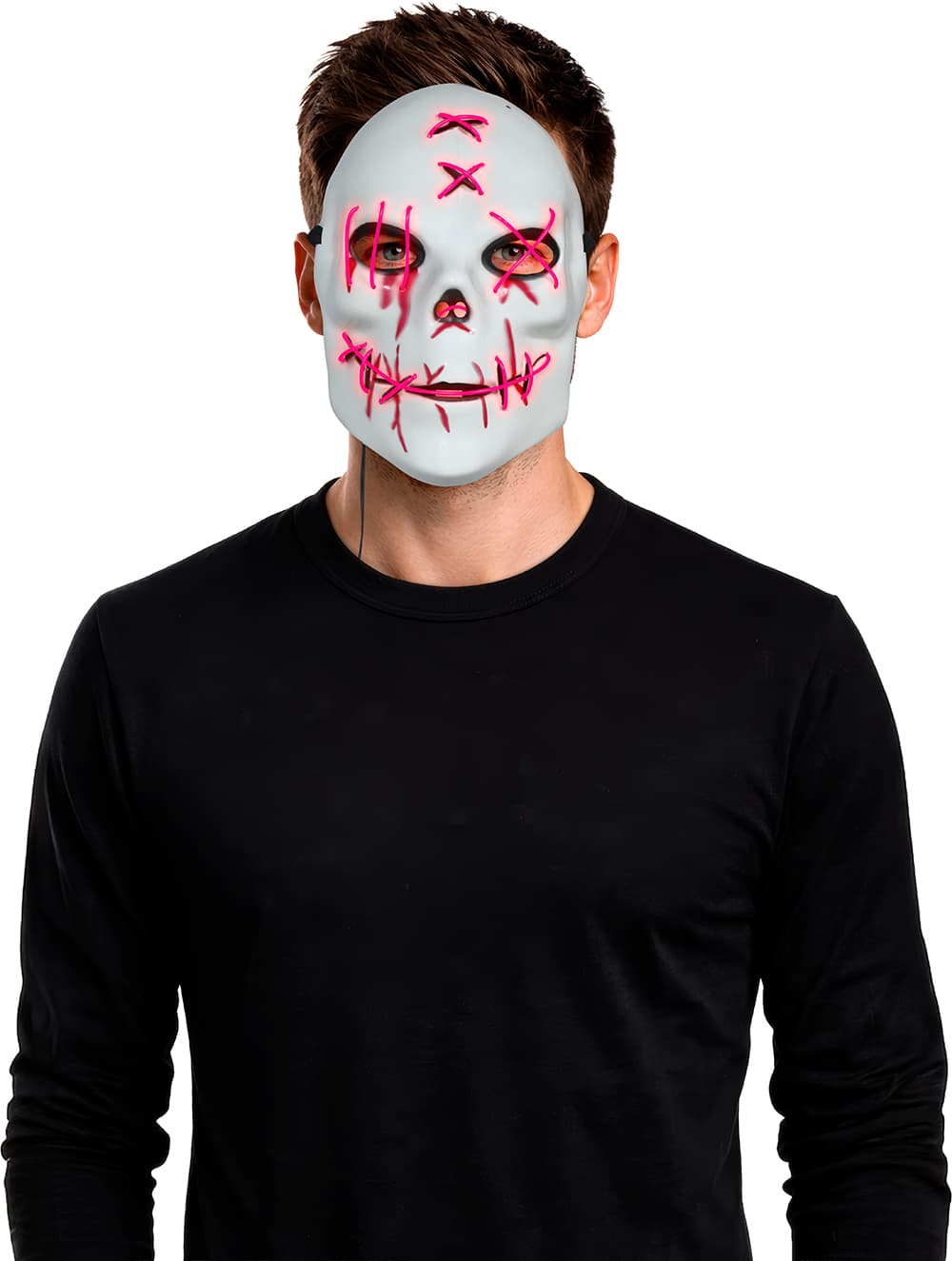 Uhyggelig maske med lys, PVC