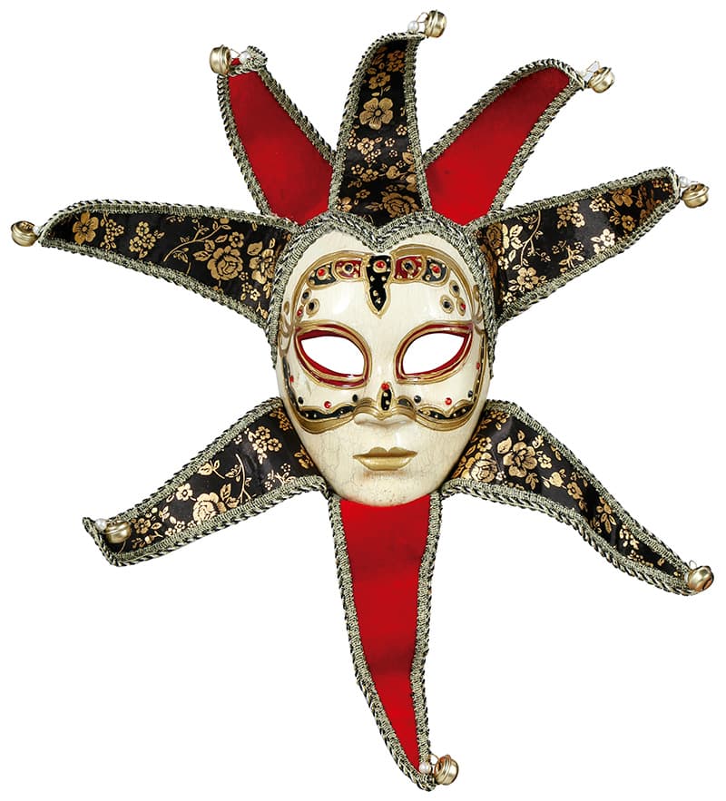 Rød venetiansk maske til damer