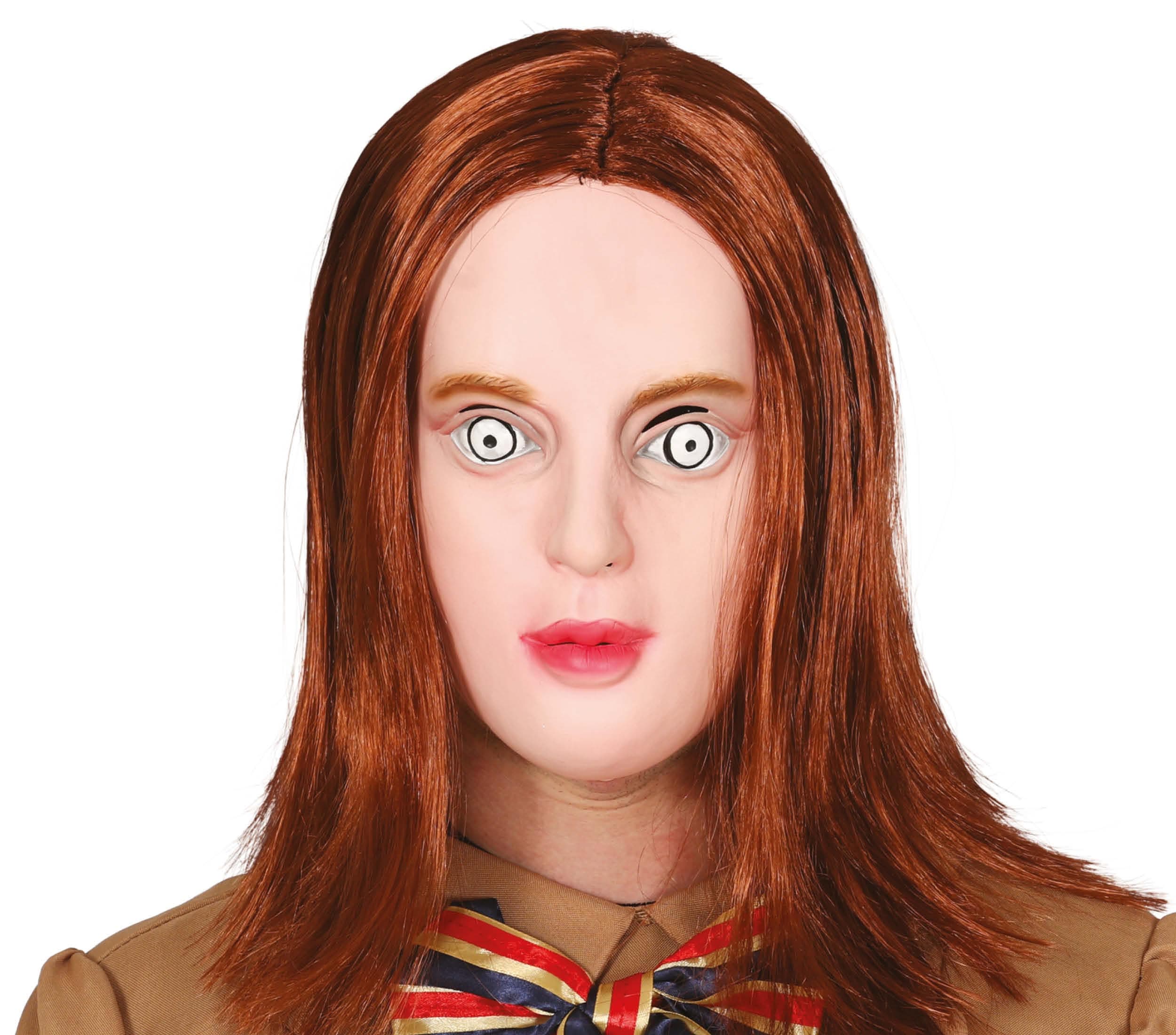 Dræberdukkemaske med hår, latex