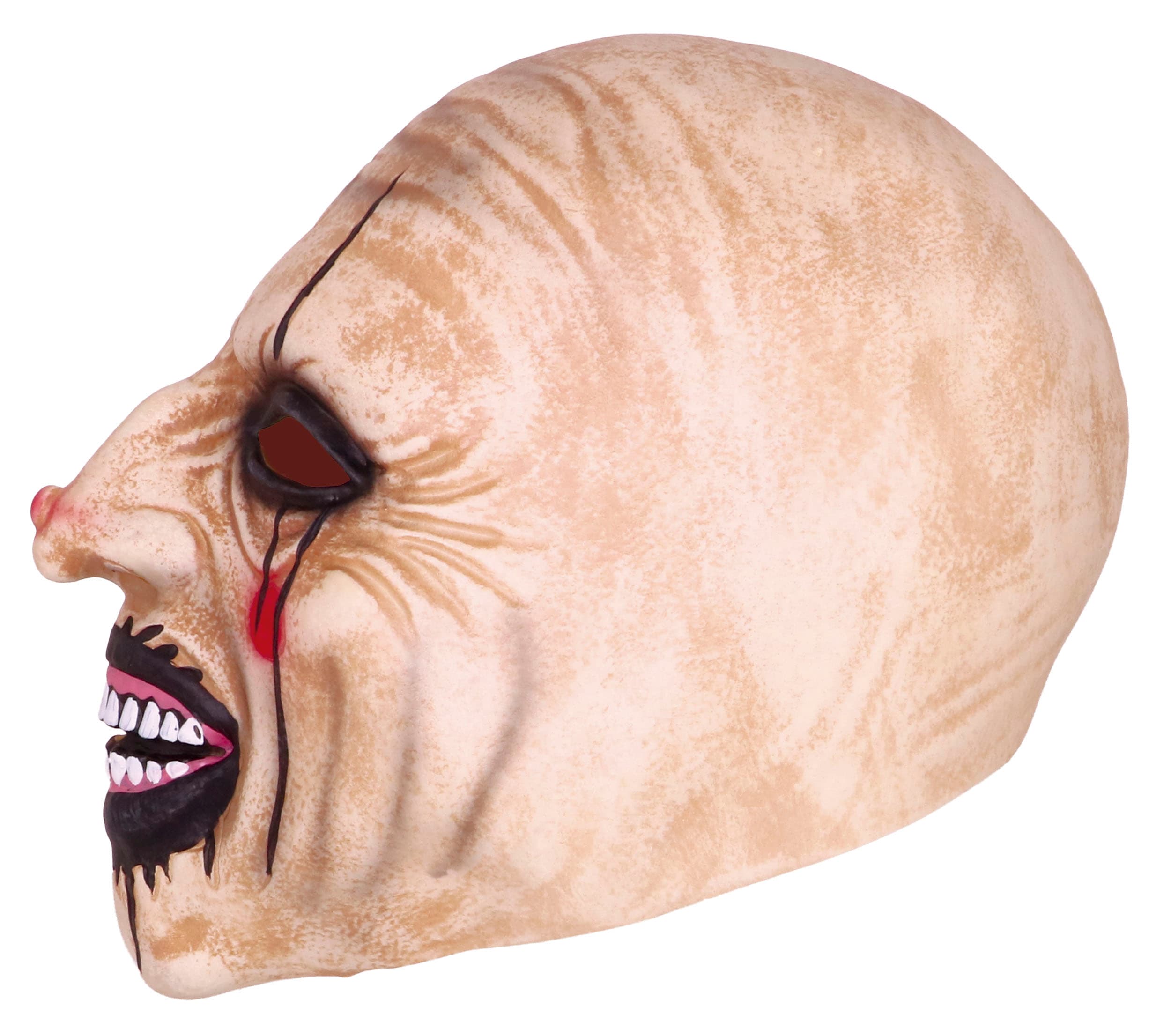 Klovnemaske, latex, ca. 25,2 cm