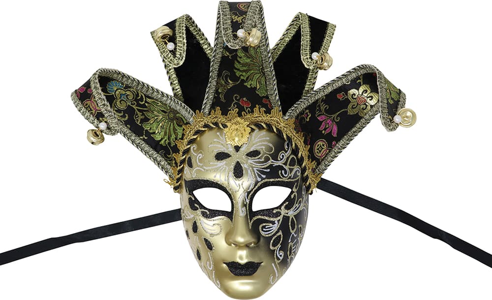 Venetiansk maske, sort og guld