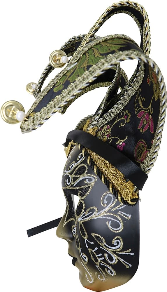 Venetiansk maske, sort og guld