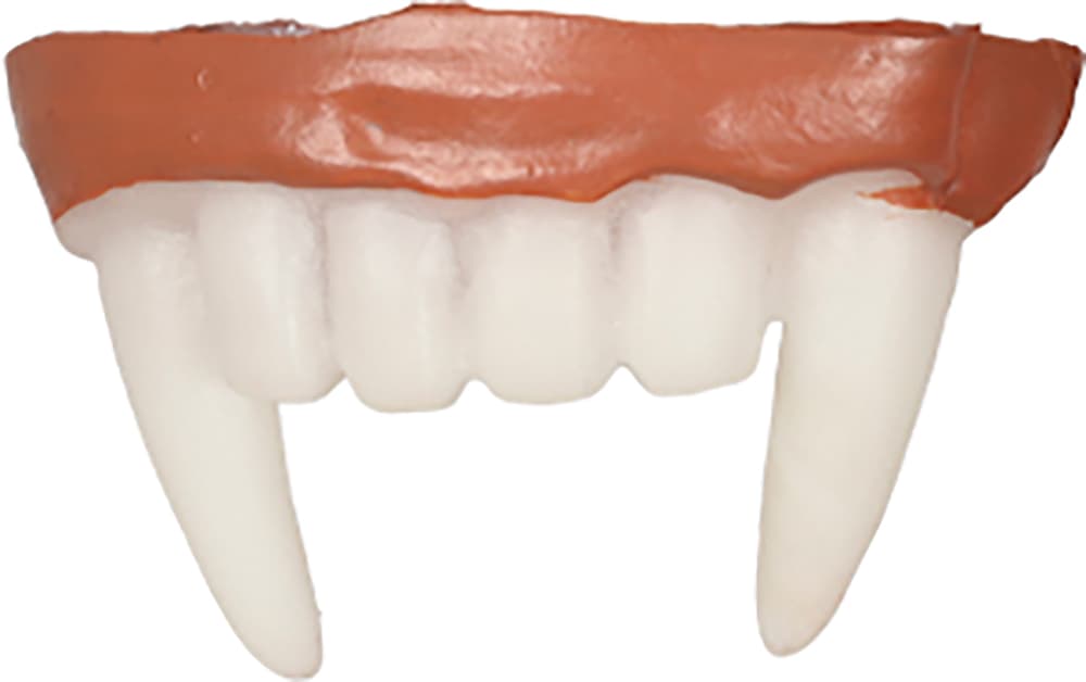 Vampyrhugtænder, hvid og beige, model 20906