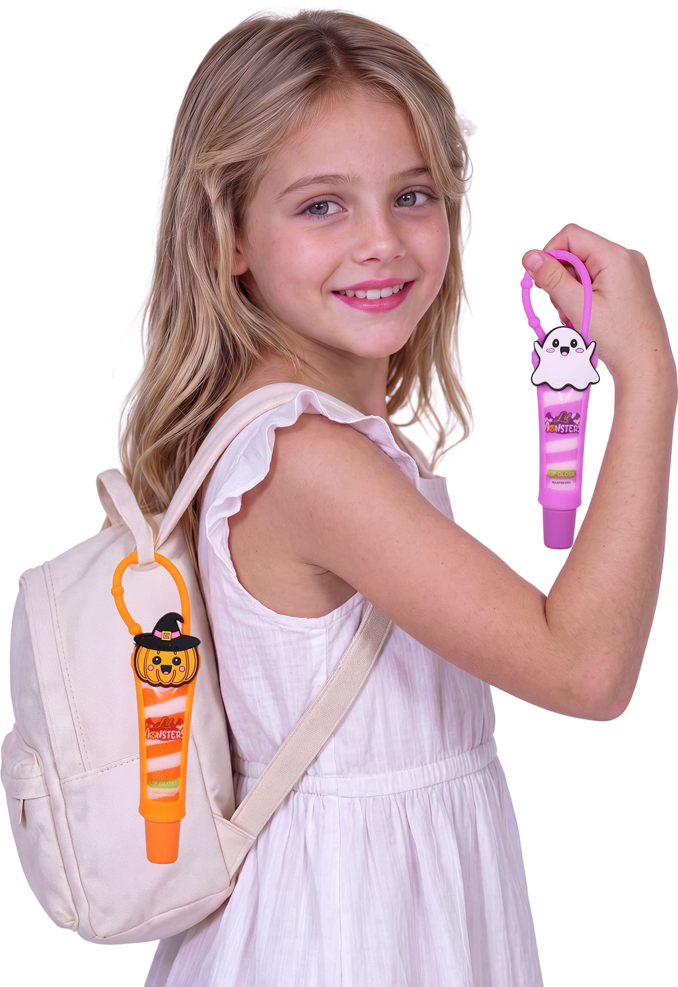 Lil Monsters lipgloss-tube med hank, assorterede motiver