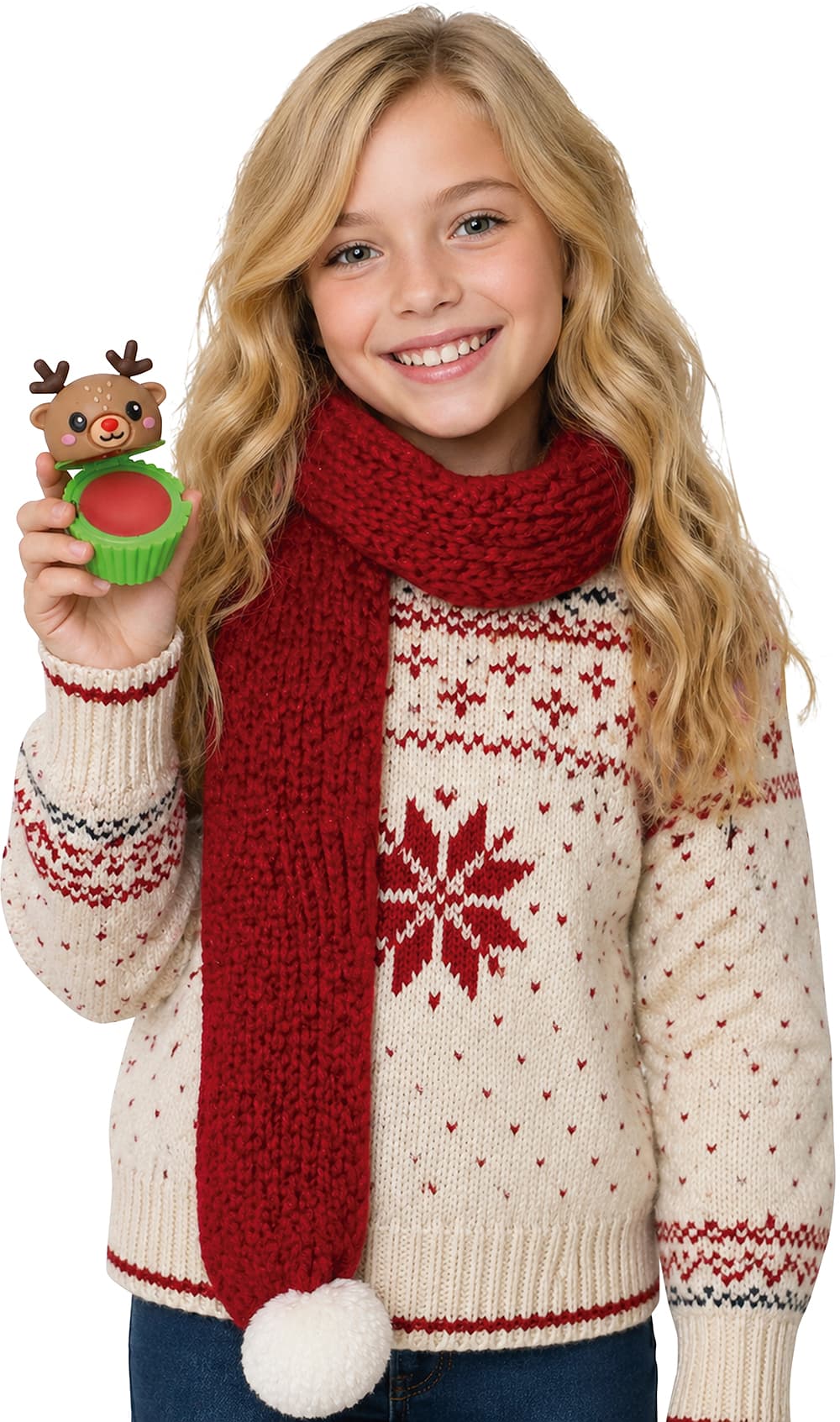 Lil Xmas læbepomade til børn, assorterede motiver, lyserød, rød og lilla