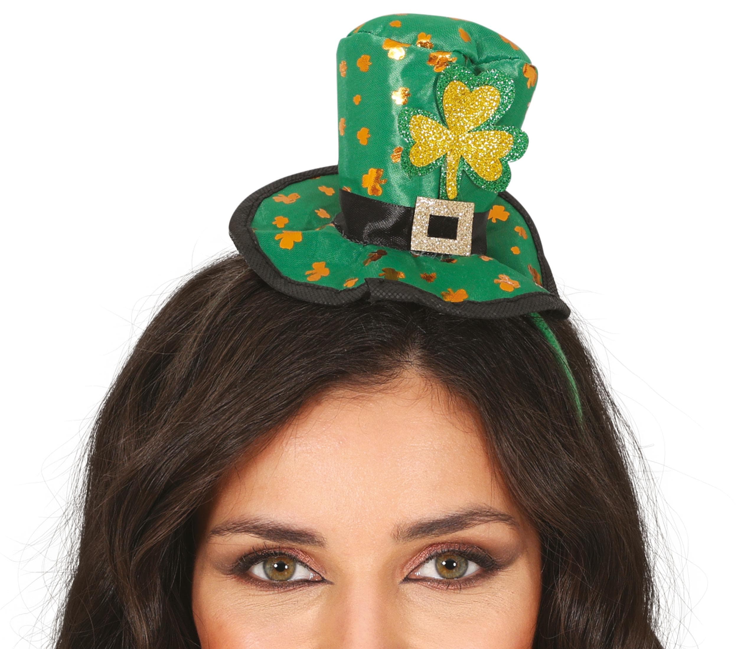Hårbøjle med St. Patrick's-hat til voksne