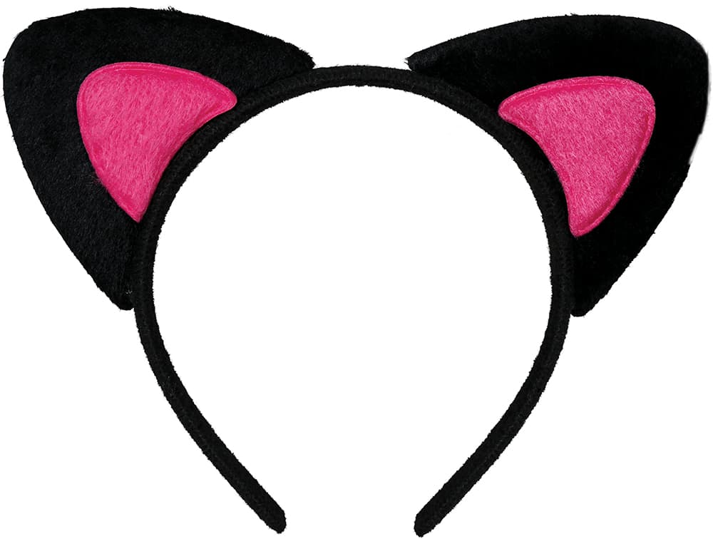 Lyserød hårbøjle med katteører, til voksne