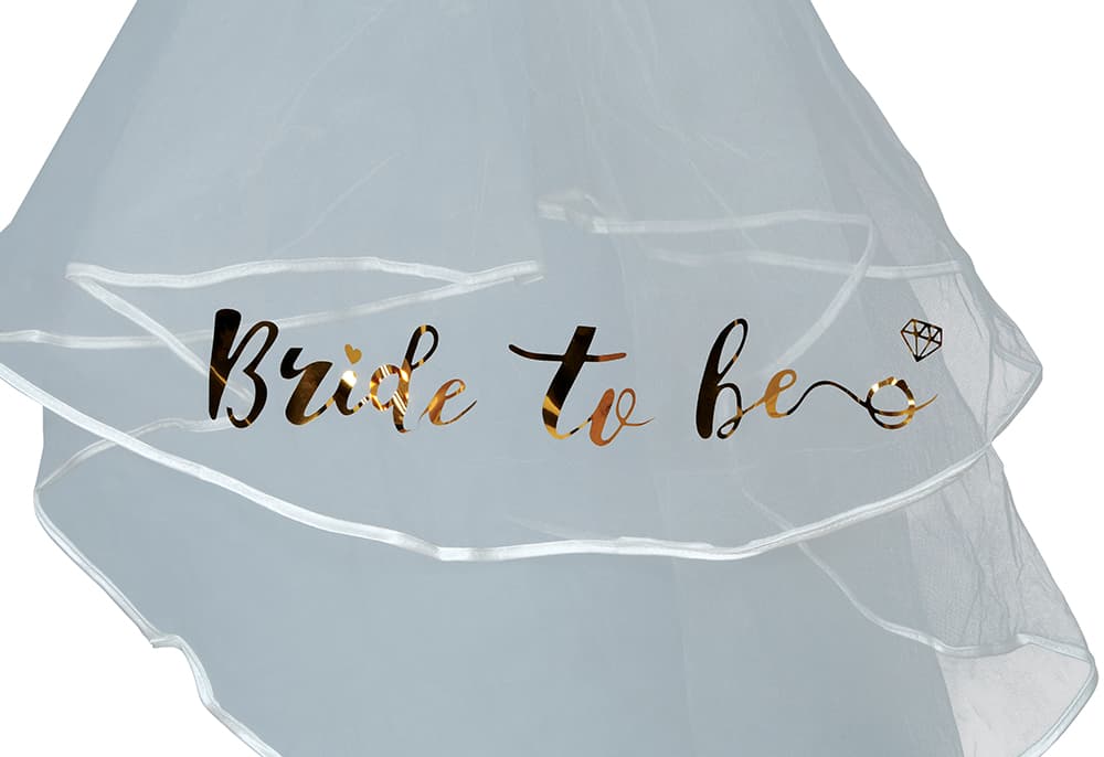 Brudeslør "Bride to Be", 70 cm, til voksne