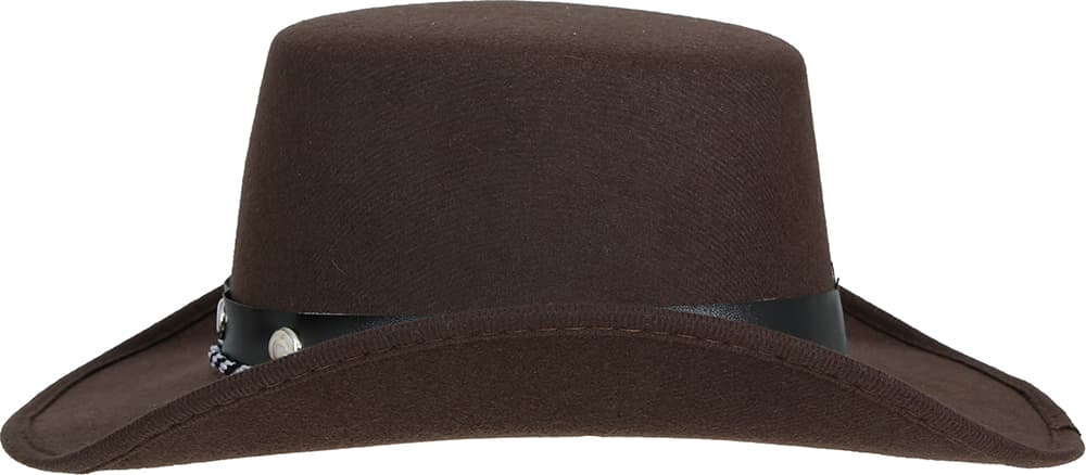 Brun cowboyhat i filt til børn, ca. 33,5 cm