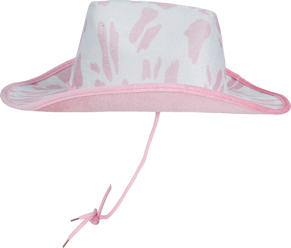 Hvid og lyserød cowboyhat til voksne