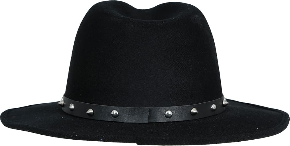 Sort cowboyhat i filt med nitter til voksne