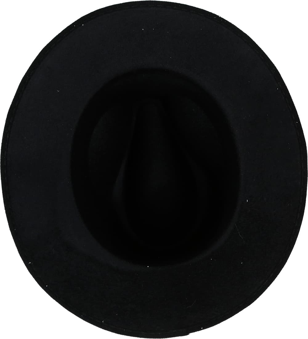 Sort cowboyhat i filt med nitter til voksne