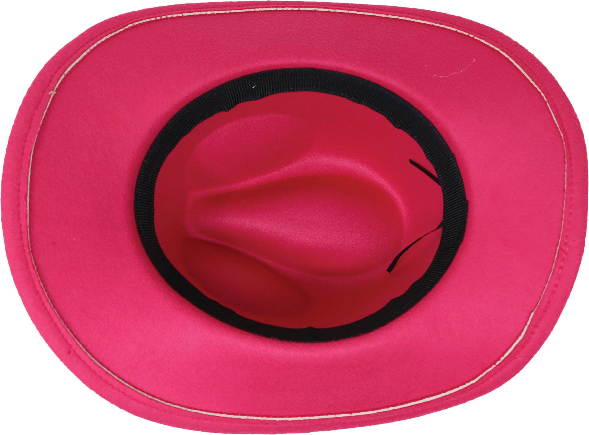 Cowboyhat med filtdekoration, lyserød